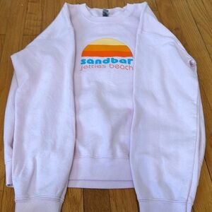 Sandbar Jetties Beach Pink Sweatshirt NANTUCKET